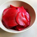 いなばっくす☆'s cooksnap of when they made 紅くるり大根の甘酢漬け.