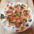 ももいろふらみんご's cooksnap of when they made 柿とモッツァレラチーズと生ハムのサラダ♪.