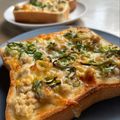 yuki♡70's cooksnap of when they made 簡単リメイクでウマ〜♡鶏そぼろトースト.