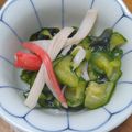 yocchi2109's cooksnap of when they made キュウリ・ワカメ・カニカマの生姜酢の物.