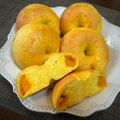 mi_a_i's cooksnap of when they made 中にも外にも！かぼちゃベーグル.