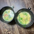 s06007's cooksnap of when they made 卵美味しい〜豆苗とカニカマの卵スープ.