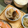 にきけん's cooksnap of when they made 蓮根と厚揚げ・椎茸の煮物♪.