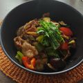 ふか谷's cooksnap of when they made お酢でさっぱり☆豚肉と夏野菜の南蛮丼.