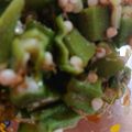 下つ弓張り's cooksnap of when they made オクラの梅肉　おかか和え.