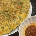 carpediem's cooksnap of when they made 人参の葉のチヂミ.