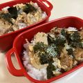 papikun's cooksnap of when they made 残った唐揚げで作る親子丼.