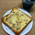 にきけん's cooksnap of when they made ツナにりんごチーズトースト♫.