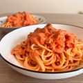 やまさん's cooksnap of when they made 超簡単！ツナのトマトクリーム風♡パスタ.