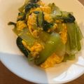 sora＊san's cooksnap of when they made ちんげん菜のふんゎり卵あんかけ.