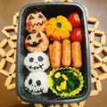 あきもみじ's cooksnap of when they made 簡単キャラ弁☆ジャックのハロウィン弁当.
