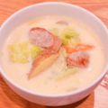 Aloha☆★'s cooksnap of when they made 新じゃがと春キャベツの豆乳味噌スープ.
