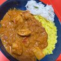 hey-youta's cooksnap of when they made カレー料理に！炊飯器でターメリックライス.