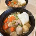 あい♪らんど's cooksnap of when they made お餅のせ鶏肉うどん。【力うどん】.