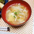 めみたん☆'s cooksnap of when they made 厚揚げ・キャベツ・えのき茸のお味噌汁♬.