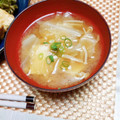 めみたん☆'s cooksnap of when they made 厚揚げ・キャベツ・えのき茸のお味噌汁♬.
