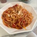 komugiko4's cooksnap of when they made 完コピ！トマトとにんにくのスパゲティ.