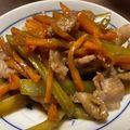 クックDFX45O☆'s cooksnap of when they made こま切れで♡絶品！豚肉とセロリのきんぴら.