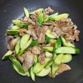のろよん's cooksnap of when they made ✜豚肉ときゅうりの中華炒め✜.