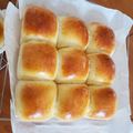ちか豚トロ's cooksnap of when they made 卵と牛乳HBふわふわ粒あんパンちぎりパン.