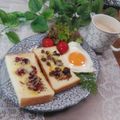 クックHG9V8Y☆'s cooksnap of when they made お好きなドライフルーツで♬チーズトースト.