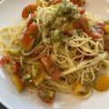 むにむに's cooksnap of when they made アボカドとバジルソースで冷製パスタ.