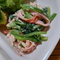 ポニーリボン's cooksnap of when they made レンジ☆ほうれん草カニカマ胡麻マヨサラダ.