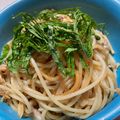mahotere's cooksnap of when they made 大葉とエノキのガリバタ和風パスタ！.