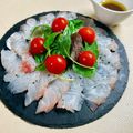 いなばっくす☆'s cooksnap of when they made 5分で完成♬真鯛のカルパッチョ.