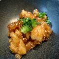 ばたみそーぱん☆'s cooksnap of when they made 鶏皮おつまみ♡さっぱり甘酢焼き.