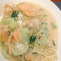 古賀竜一's cooksnap of when they made ☆簡単♪鮭とチンゲン菜のクリーム煮☆.