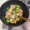 料理下手キョンさん's cooksnap of when they made 豚バラ大根と小松菜の甘口ごま味噌炒め.