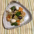yesmama's cooksnap of when they made レンジ♪八宝菜＆あんかけ焼きそば＆中華丼.