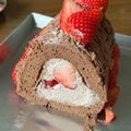 yucally's cooksnap of when they made ココアのふわふわ♡チョコロールケーキ♡.