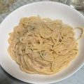 実菜♪'s cooksnap of when they made 牛乳で☆明太子クリームパスタ.