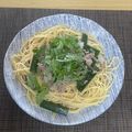 アナハイムさん's cooksnap of when they made 豚肉と長ネギと大葉のパスタ.