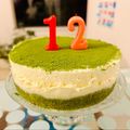 ainuinu's cooksnap of when they made 抹茶とホワイトチョコのムースケーキ.