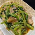 ٩(^‿^)۶'s cooksnap of when they made 小松菜と豚こま肉のピリ辛オイスター炒め.