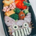 ぱぱぱんだママ's cooksnap of when they made キャラ弁☆トトロ？トトロだよね？弁当☆.