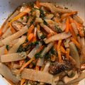 LillianLi's cooksnap of when they made にんじんと椎茸とこんにゃくの味噌きんぴら.
