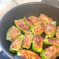 まっけぃ's cooksnap of when they made 豚こまで簡単時短♪ピーマンの肉詰め.