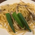 miyabi's cooksnap of when they made 秋香る、舞茸とオクラのスパゲッティ♪.