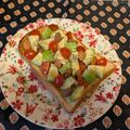 龍青空ママ's cooksnap of when they made アボカドトマトアーモンドの美肌トースト♬.