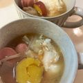 みなとのまんま's cooksnap of when they made 薩摩芋とウインナーの月見ほっこり味噌汁.