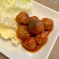エリィガガ's cooksnap of when they made 揚げない★超簡単ミートボール★ケチャップ.