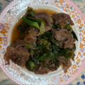 チロチロル's cooksnap of when they made 牛肉と長ネギ炒め（味はすき焼き風）.