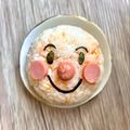 悠LOVE航's cooksnap of when they made アンパンマンおにぎり＊キャラ弁.