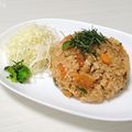 ぱふ♪'s cooksnap of when they made お好きな炒飯に葉物野菜を添えて.