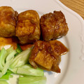 haruichi's cooksnap of when they made 厚揚げの肉巻き！豚ばら･豚こまで角煮の味.