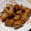 LOVEのこ's cooksnap of when they made 豚こま肉と厚揚げで肉巻き♪.